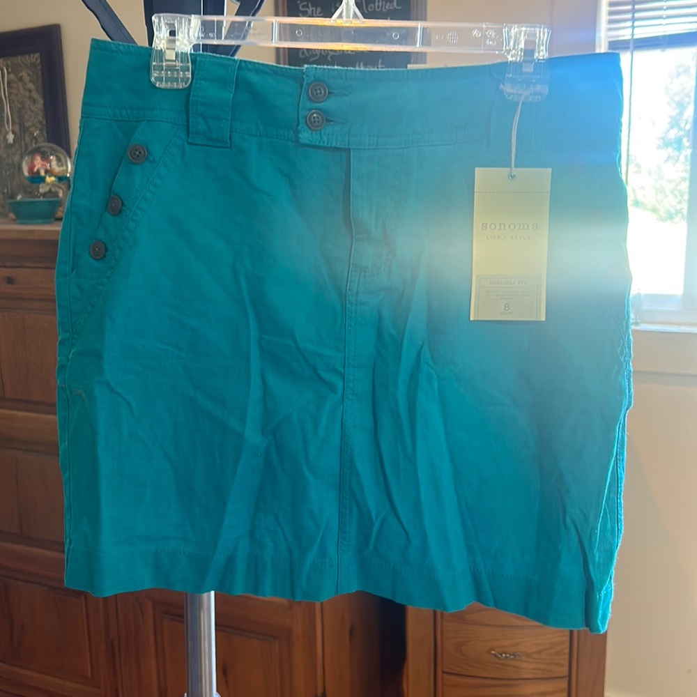 Sonoma brand new with tags linen skorts turquoise size 8